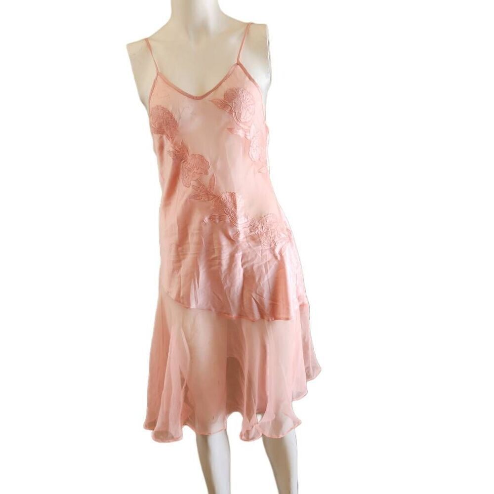 Victoria's secret Gold Label small '90s pink chiffon satin special occasion 20s